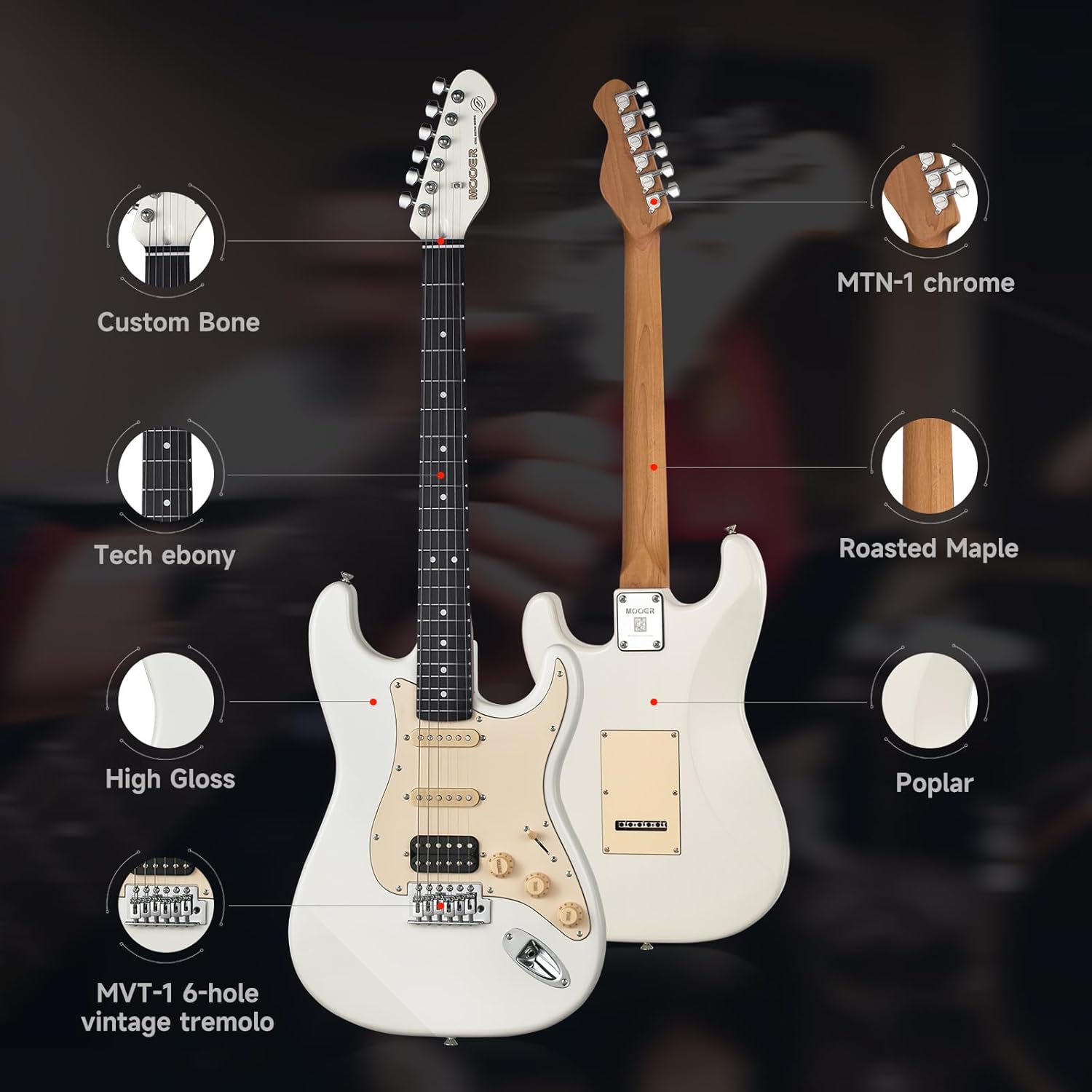 Mooer - MSC10 Pro - Vintage White - Image 3