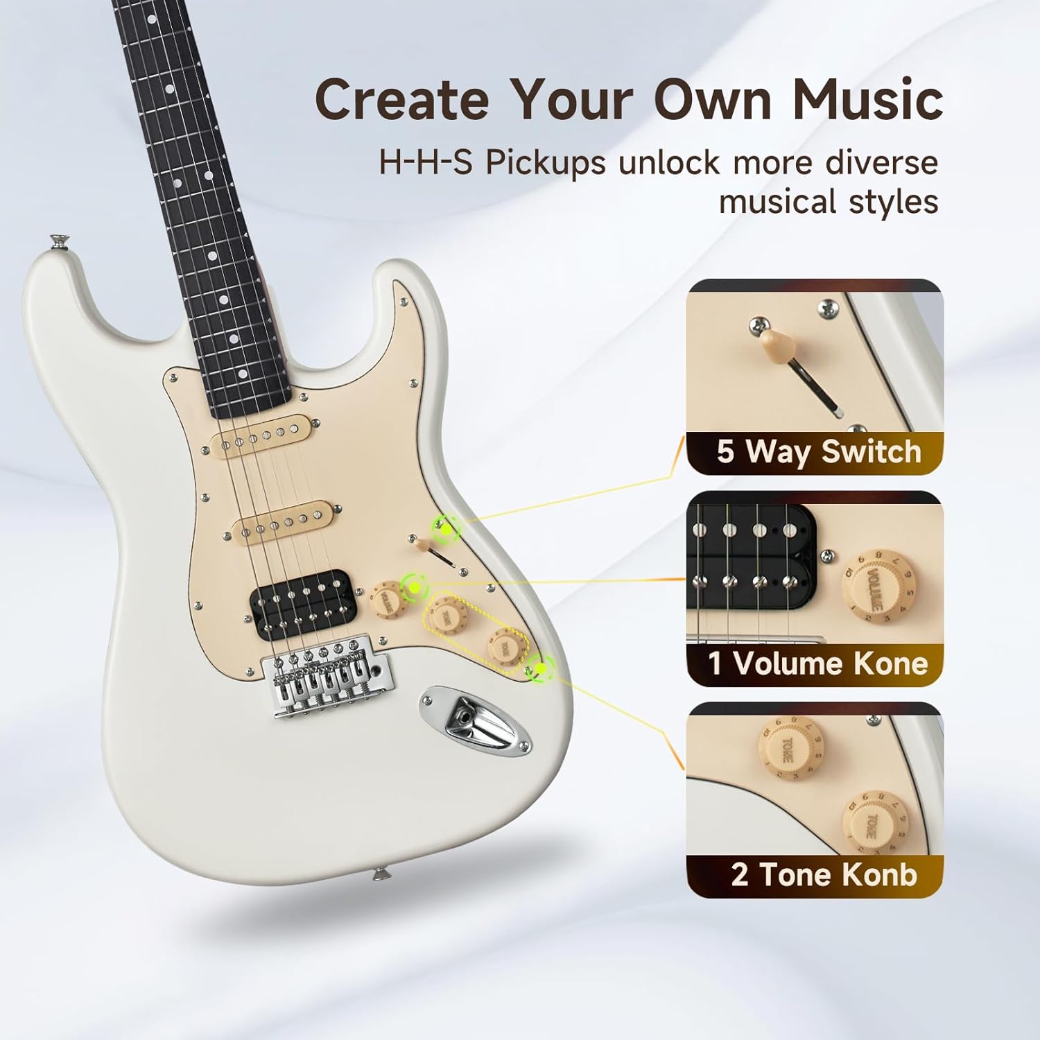 Mooer - MSC10 Pro - Vintage White - Image 4